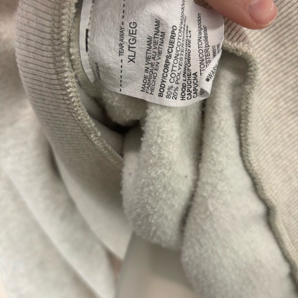 Under Armour Hoodie Logo front Pullover Sweatshirt Size XL Tan Beige - Picture 4 of 8